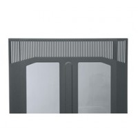 PLEXI FRONT DOOR, FITS 19 SPACE BGR SERIES RACKS, BLACK FINISH